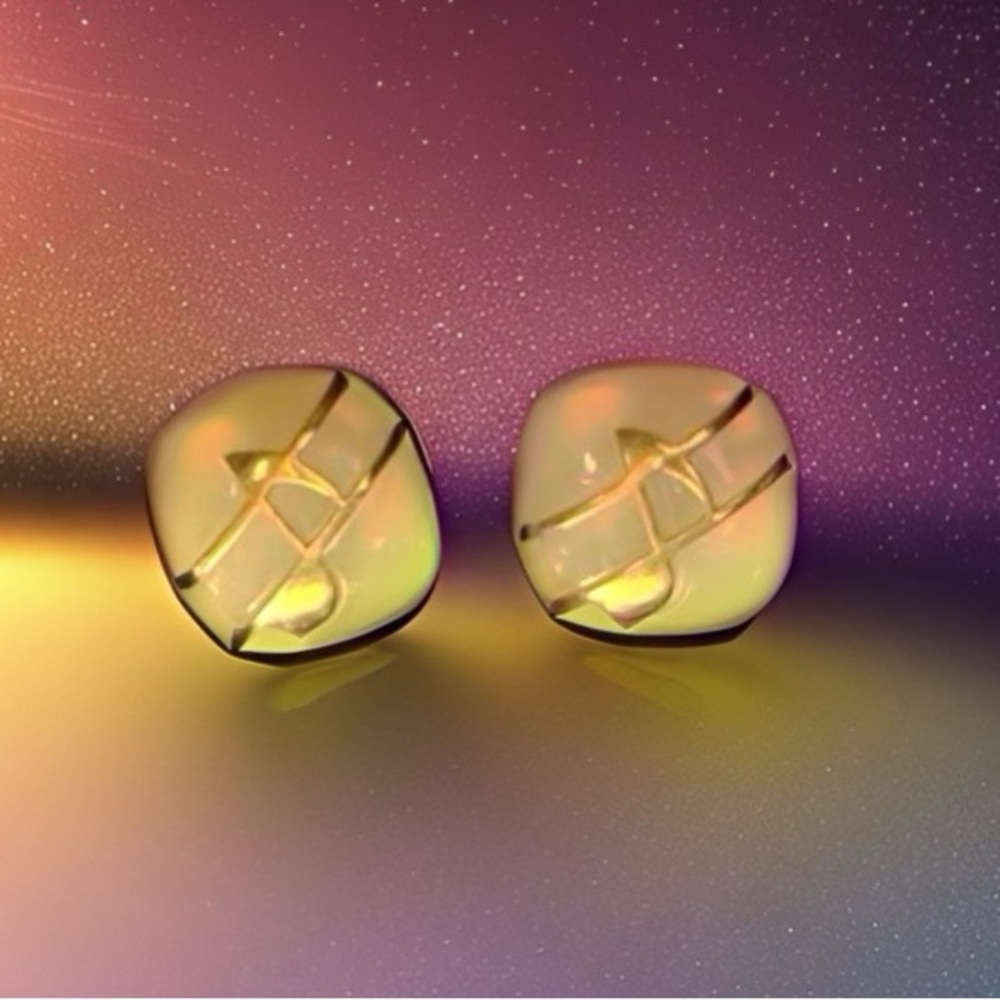 Vintage Art Deco Anson Lucite Musical Note Cufflinks